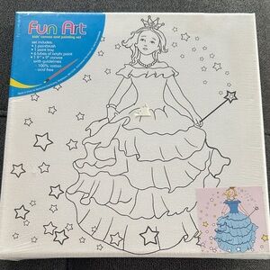 Princess Canvas Painting Set for Kids - White